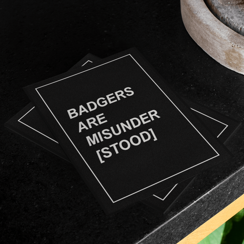 Affiche digitale 10x15cm - "BADGERS ARE MISUNDERSTOOD" (Fichier à imprimer)